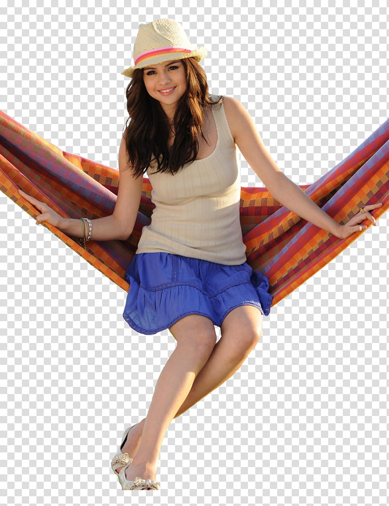 Selena Gomez DOL, Selena Gomez on hammock transparent background PNG clipart