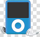 iPod classic for CAD, blue and white MP player transparent background PNG clipart