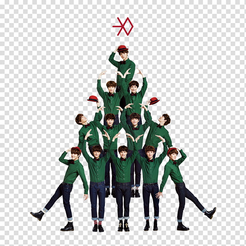 Exo Decembers Miracle HQ, man in green dress shirt transparent background PNG clipart