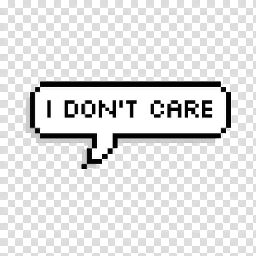 O, I don't care text transparent background PNG clipart