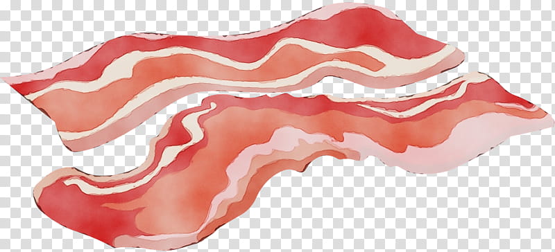 pink red lip back bacon bacon, Watercolor, Paint, Wet Ink, Pork, Flag, Food, Animal Fat transparent background PNG clipart