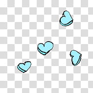 collage, blue hearts transparent background PNG clipart