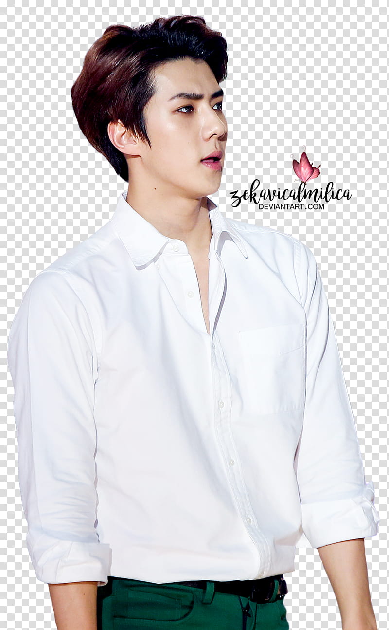 EXO Sehun Seoul Music Awards , Oh Sehun with text overlay transparent background PNG clipart