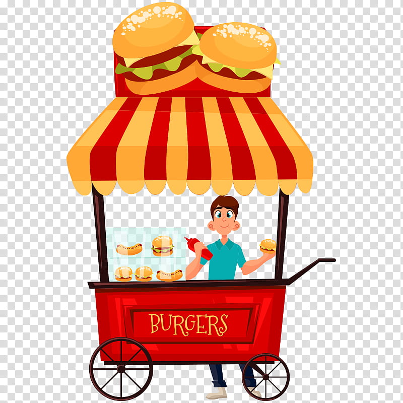 Dog Food, Street Food, Hot Dog, Market Stall, Food Cart, Hot Dog Cart, Orange, Toy transparent background PNG clipart