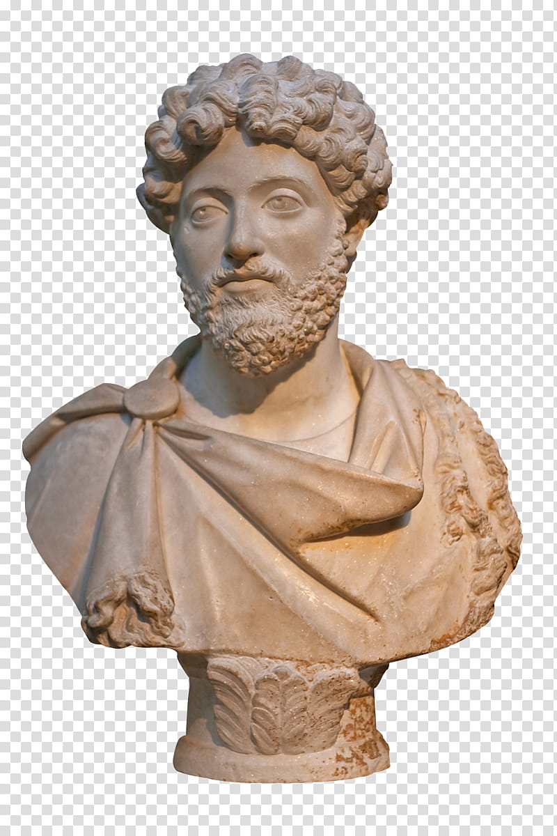 Marcus Aurelius Sculpture, Roman Emperor, Bust, Statue, Vaporwave, Classical Sculpture, Forehead, Chin transparent background PNG clipart