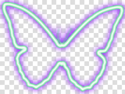 NEON PASTEL O, green and purple butterfly transparent background PNG clipart