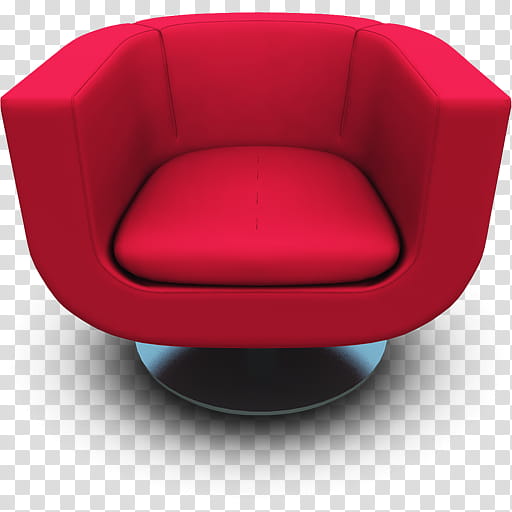 movables, red and gray fabric swivel chair transparent background PNG clipart