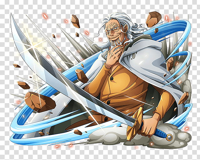 Silvers Rayleigh The Dark King, white haired male anime character transparent background PNG clipart