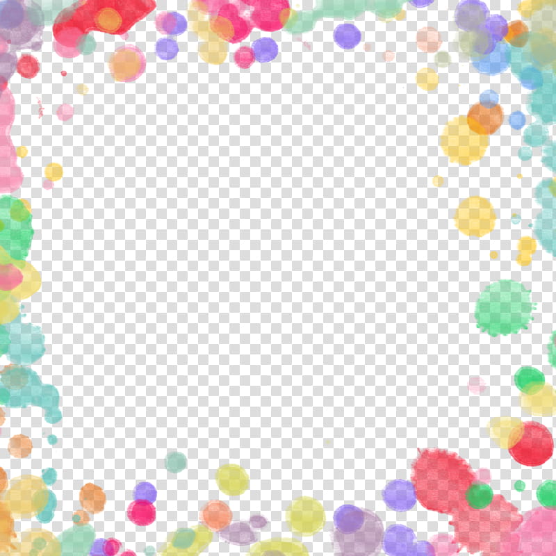 Splatter Overlay, multicolored paint splash border transparent background PNG clipart
