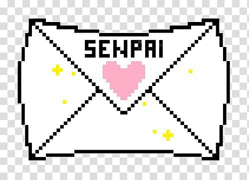 OO KAWAII PIXEL, white Senpai envelope transparent background PNG clipart