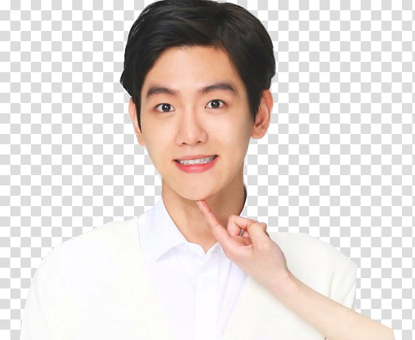 ChanBaek render EXO, man in white collared shirt transparent background PNG clipart