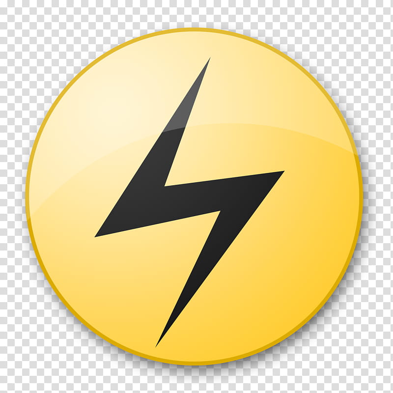 Energy Collection, round yellow lightning icon transparent background PNG clipart