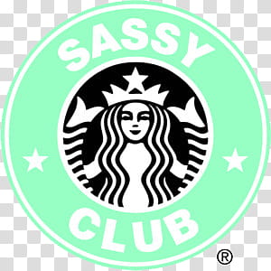 Starbucks Logos s, round teal framed Sassy Club Starbucks logo transparent background PNG clipart