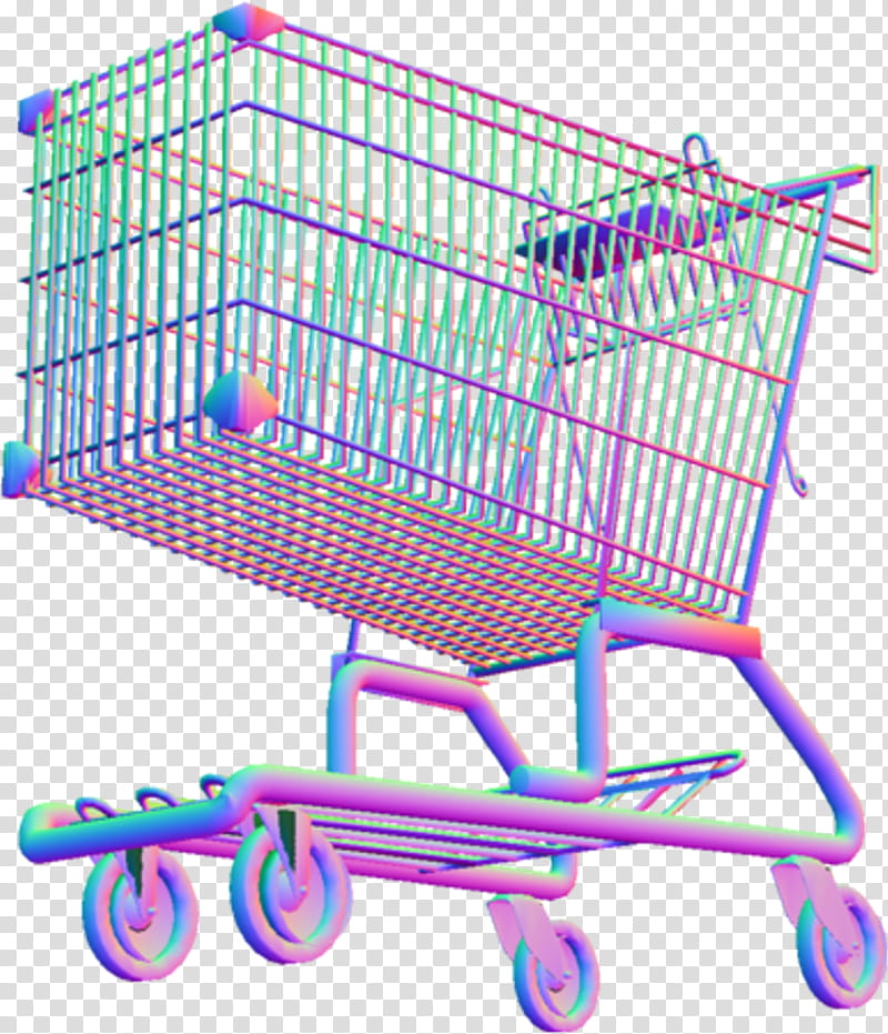 Shopping Cart, Vaporwave, Sticker, Aesthetics, Pastel, Decal, Editing, Vehicle transparent background PNG clipart