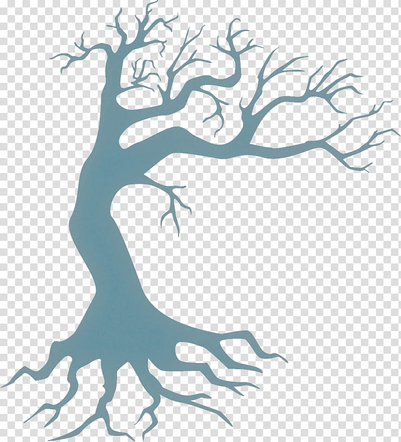 halloween tree tree, Branch, Root, Woody Plant, Leaf, Line Art, Plant Stem, Trunk transparent background PNG clipart