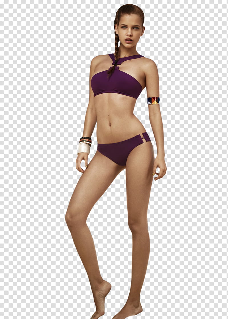  Barbara Palvin, woman in purple bikini transparent background PNG clipart