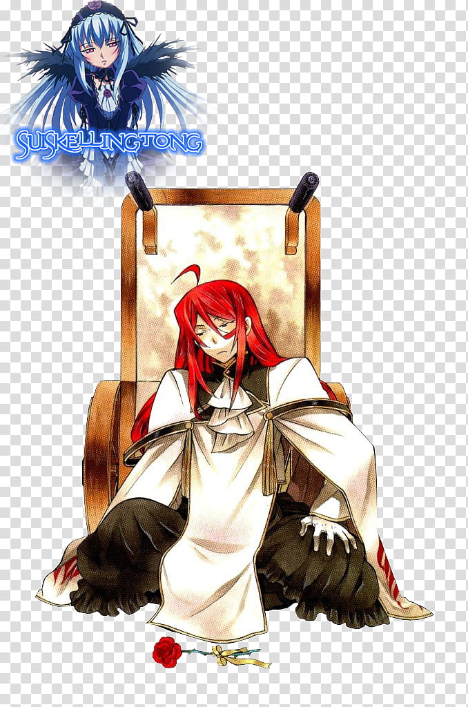 Pandora Hearts Render , red haired female anime character illustration transparent background PNG clipart