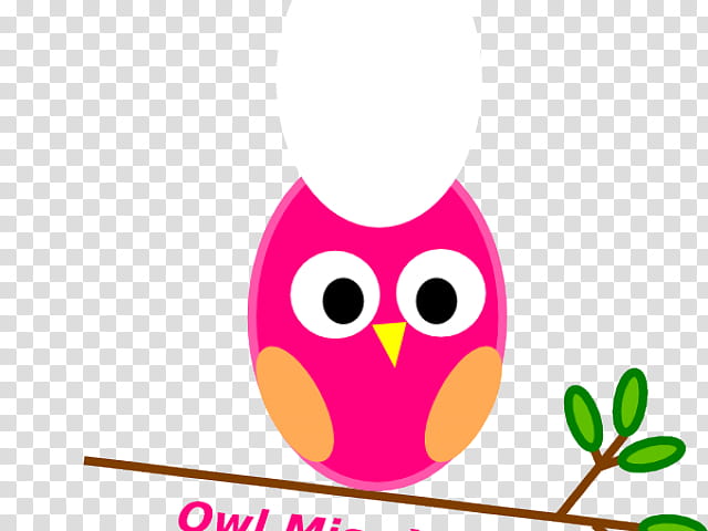 Bird Silhouette, Owl, Drawing, Cartoon, Barn Owl, Pink, Bird Of Prey, Smile transparent background PNG clipart