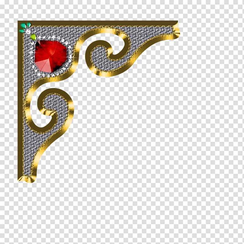 DiZa decorative element, gold border illustration transparent background PNG clipart