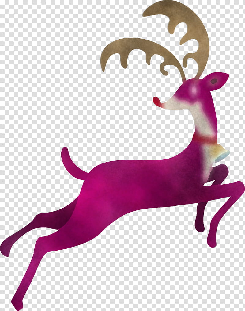 Reindeer Christmas Reindeer Christmas, Christmas , Purple, Violet, Horn, Magenta, Antler, Antelope transparent background PNG clipart