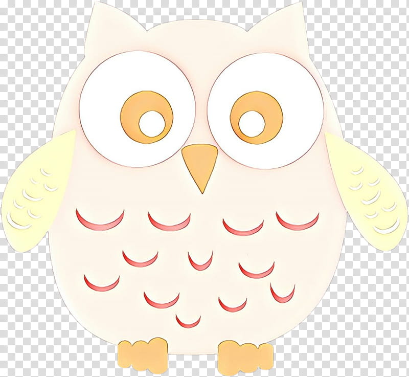 owl white bird cartoon bird of prey, Pink, Snowy Owl transparent background PNG clipart