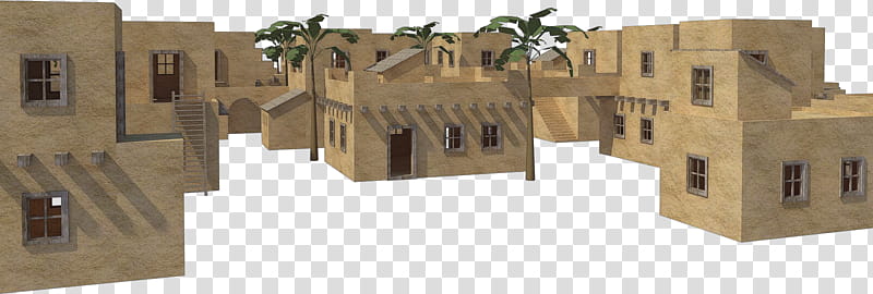 Desert Village II, brown house illustration transparent background PNG clipart