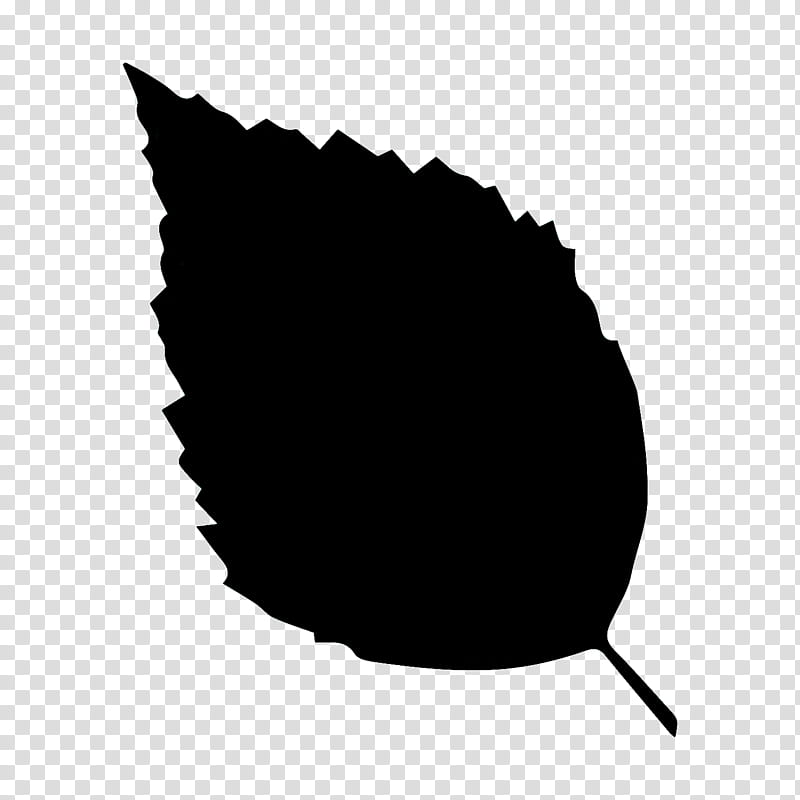 black leaf black-and-white logo plant, Blackandwhite, Monochrome transparent background PNG clipart