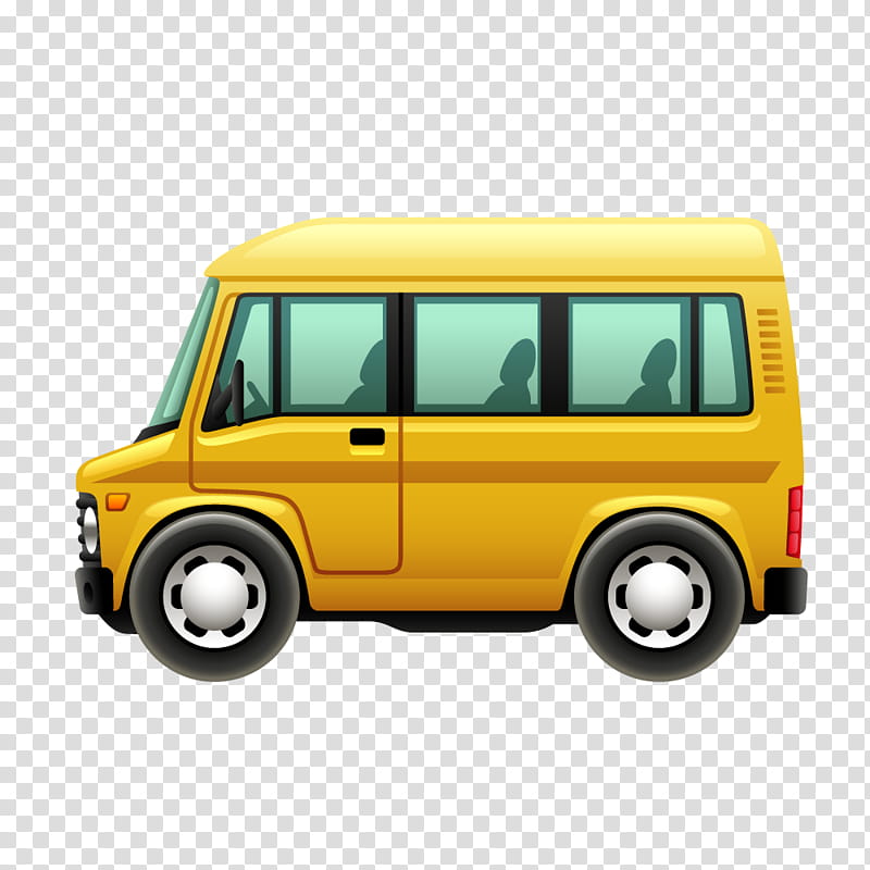 Car, Van, Vehicle, Transportation, Truck, Cartoon, Campervans, Yellow transparent background PNG clipart