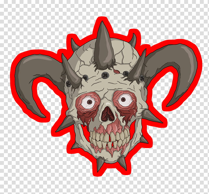 Skull, Demon, Metalocalypse, Bone, Horn transparent background PNG clipart