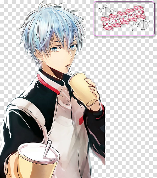 male anime character holding disposable cups transparent background PNG clipart