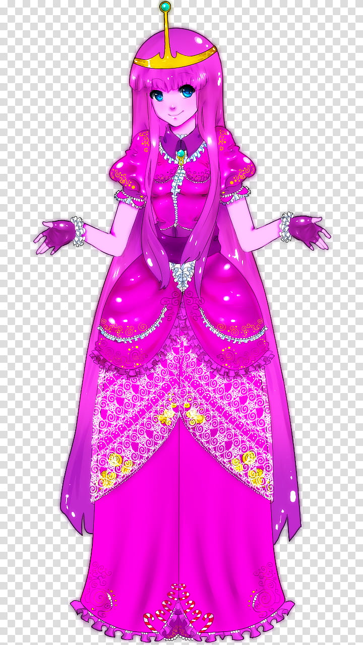 princess bubblegum anime style, female character transparent background PNG clipart