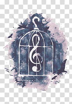 s, birdcage with g-clef inside transparent background PNG clipart