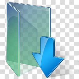 Vista RTM WOW Icon , s, folder with blue down arrow icon transparent background PNG clipart