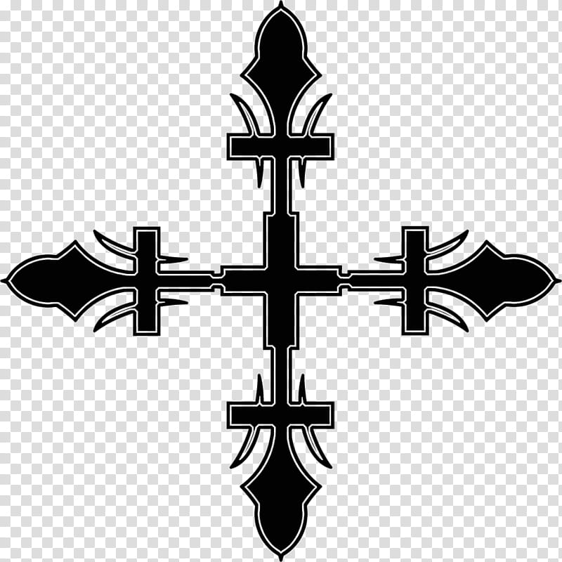 Gothic cross, black cross art transparent background PNG clipart
