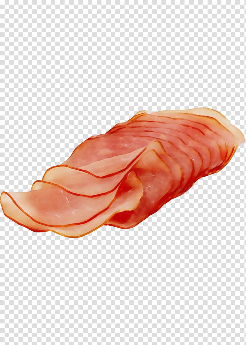 prosciutto bayonne ham animal fat back bacon jamón serrano, Watercolor, Paint, Wet Ink, Meat, Food, Saltcured Meat, Cuisine transparent background PNG clipart
