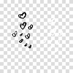 Pcs Brushes, black and white hearts transparent background PNG clipart