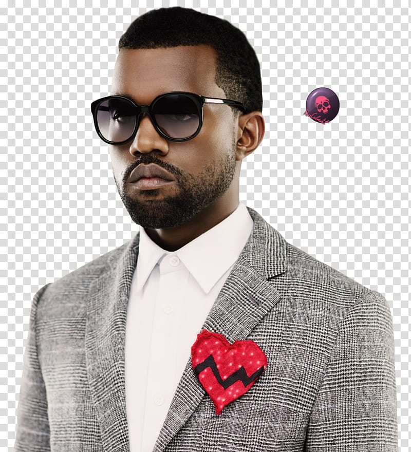 Kanye West wearing sunglasses transparent background PNG clipart