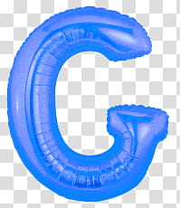 Cry Baby, inflated blue G balloon transparent background PNG clipart