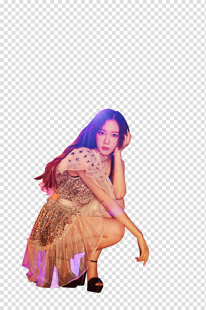 TAEYEON SNSD HOLIDAY NIGHT , woman wearing brown sleeveless dress transparent background PNG clipart