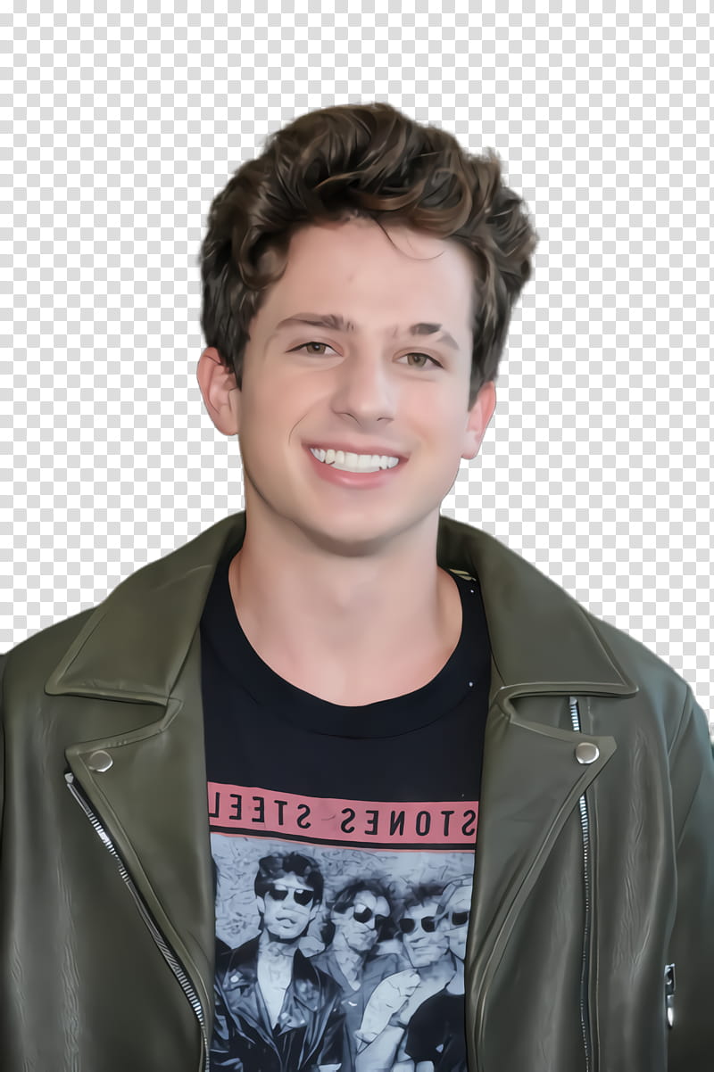 Hair, Charlie Puth, Singer, Jacket, Hairstyle, Hair Salon Hairstyle M, Forehead, Leather transparent background PNG clipart