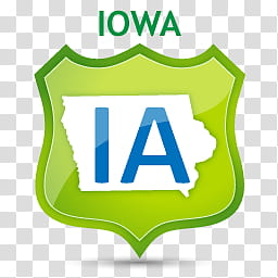 US State Icons, IOWA, IA signage transparent background PNG clipart