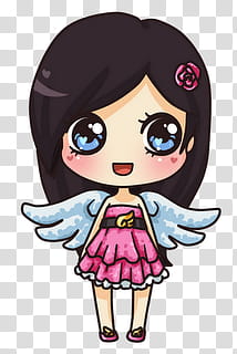 Cute Dolls, girl with wings transparent background PNG clipart