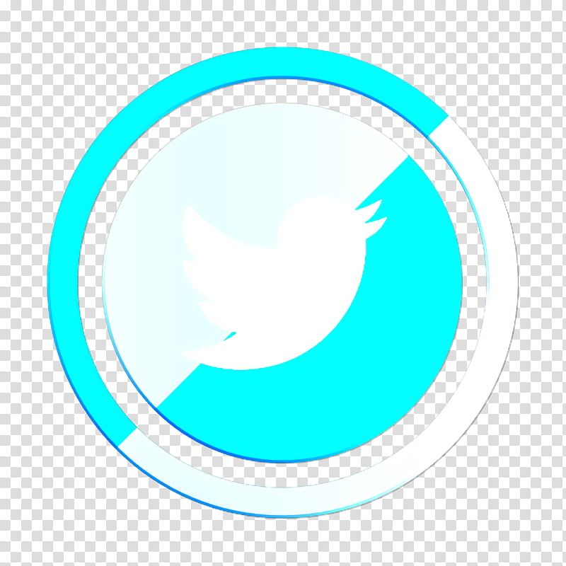 follow icon media icon social icon, Tweet Icon, Twitter Icon, Aqua, Circle, Turquoise, Azure, Crescent transparent background PNG clipart