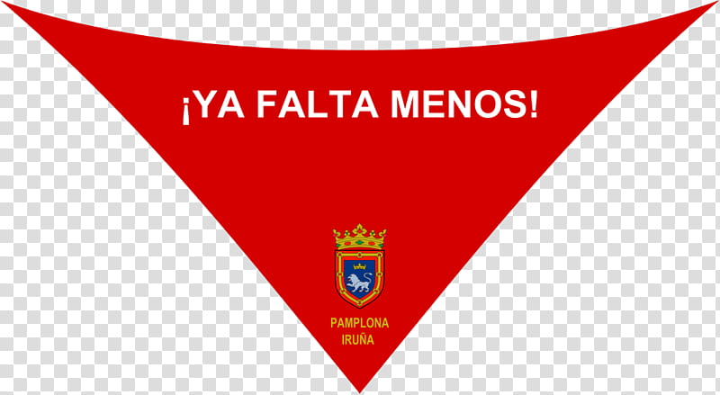 Flag, Pamplona, Logo, Kukuxumusu, Handkerchief, Text, Line, Triangle transparent background PNG clipart