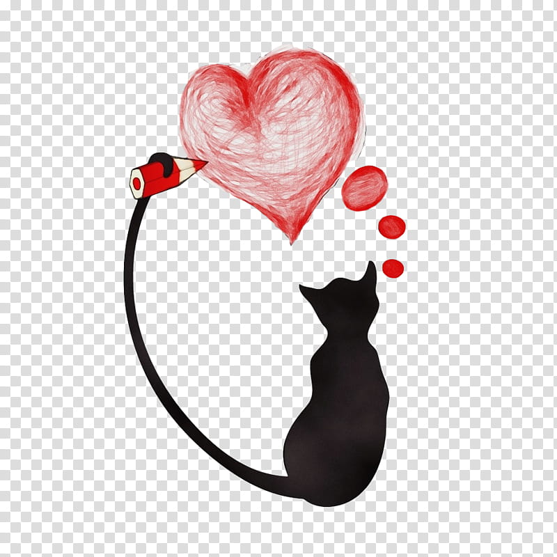 black cat heart cat small to medium-sized cats love, Mardi Gras, Ash Wednesday, Presidents Day, Epiphany, Australia Day, World Thinking Day, International Womens Day transparent background PNG clipart