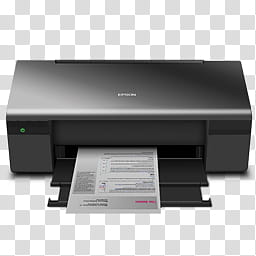 Epson D psd ico icns, gray and black Epson printer transparent background PNG clipart