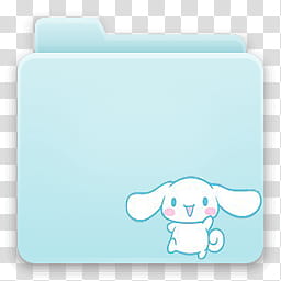 Screenshot Cinnamoroll, close blue bunny folder transparent background PNG clipart
