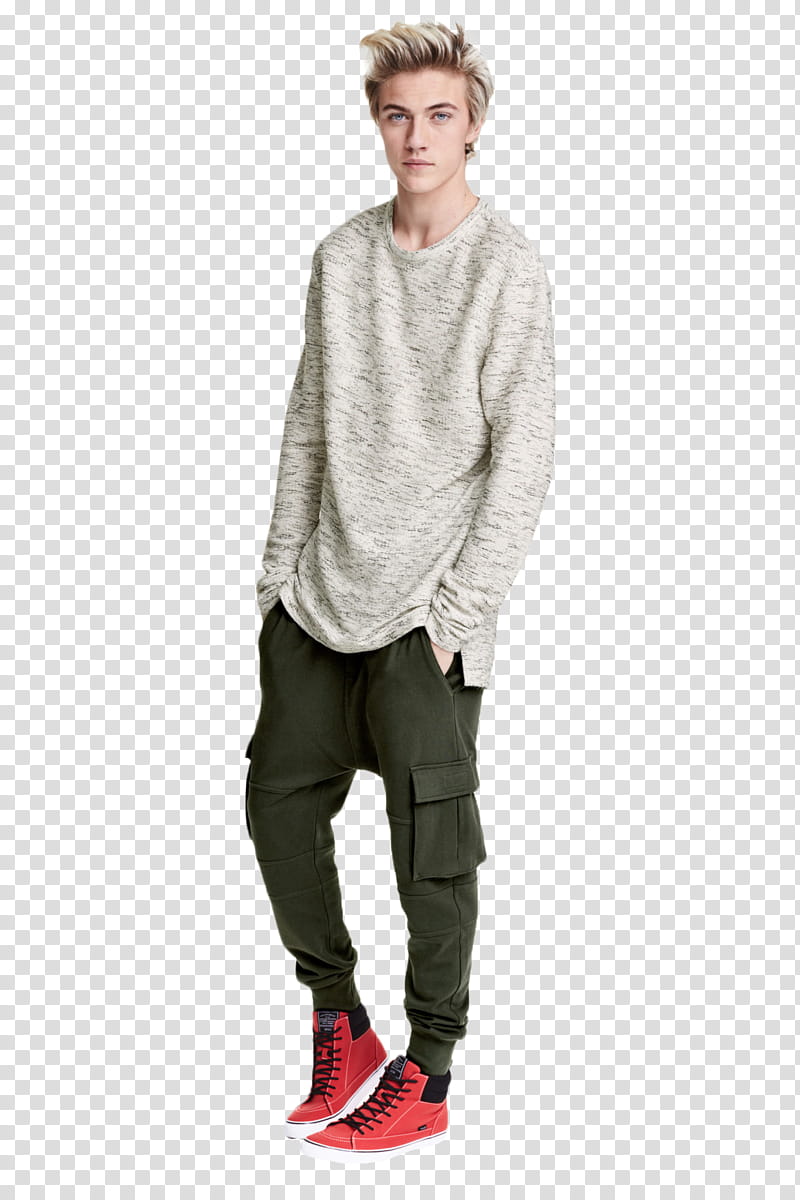 Lucky Blue Smith, women's gray long sleeve dress transparent background PNG clipart