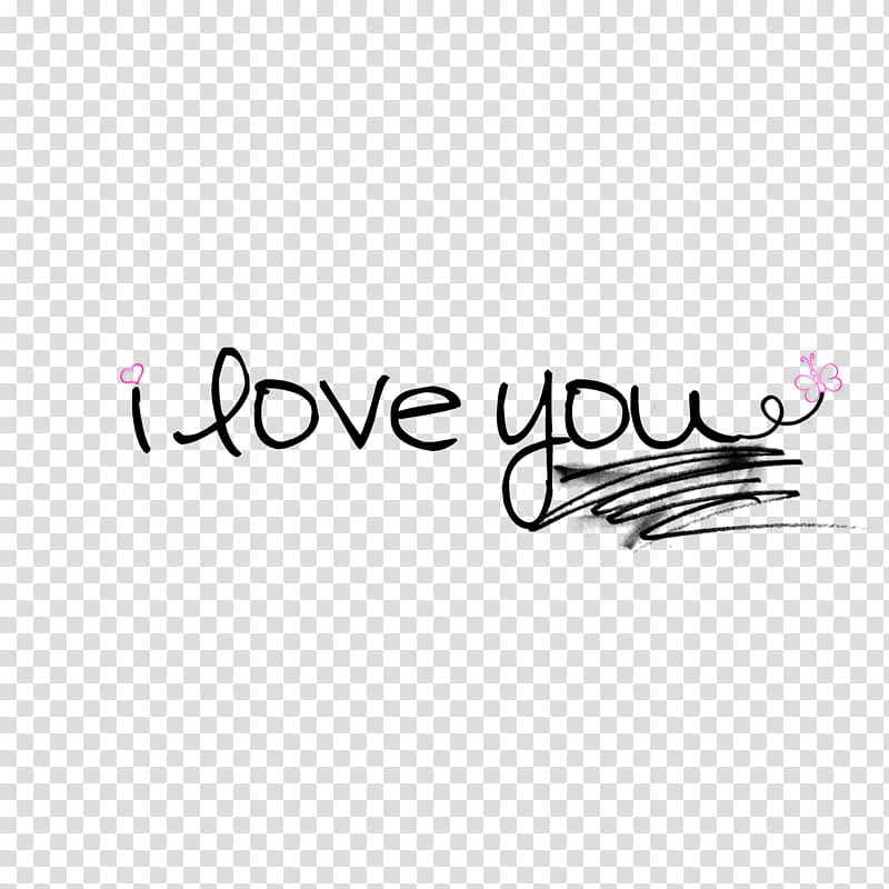 I love You, black i love you text transparent background PNG clipart