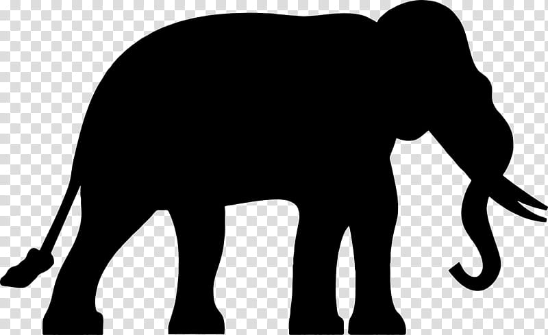 Elephant, Silhouette, Drawing, Indian Elephant, African Elephant, Wildlife, Line Art, Blackandwhite transparent background PNG clipart